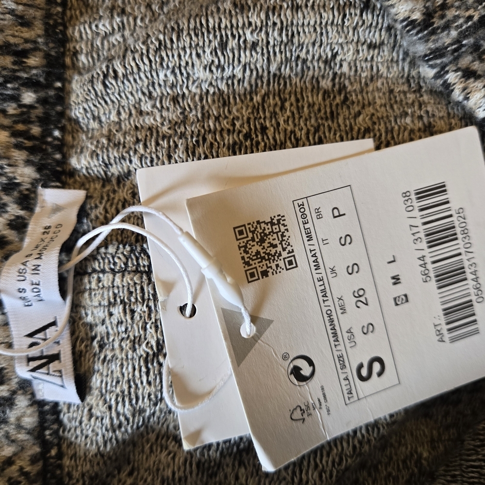 NWT Zara Snakeskin Patterned Knit Midi Skirt - Picture 3 of 5